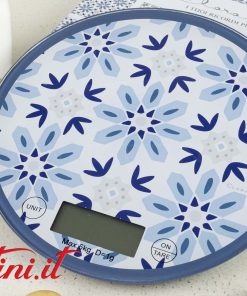 Bilancia digitale Fiori Blu/Tortora – 24035 Claraluna